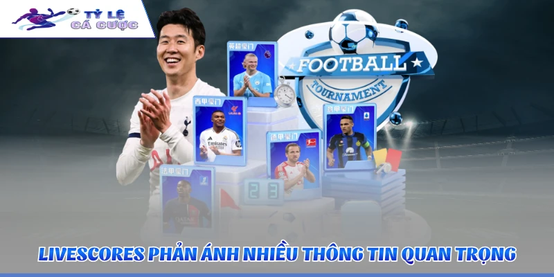 Livescores phản ánh nhiều thông tin quan trọng